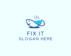 Marine Fish Trout logo design