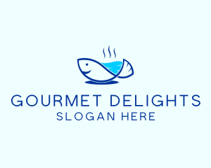 Marine Fish Trout logo design