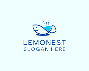 Blue - Marine Fish Trout logo design