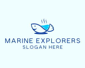 Marine Fish Trout logo design