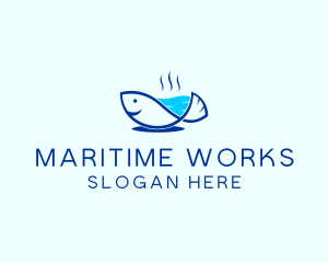 Marine Fish Trout logo design