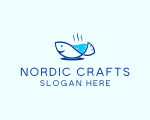 Marine Fish Trout logo design