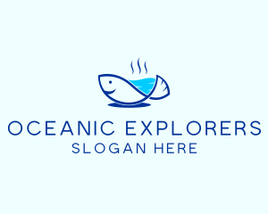 Marine Biology - Marine Fish Trout logo design