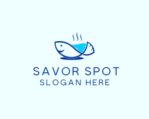 Marine Fish Trout logo design