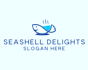 Marine Fish Trout logo design