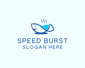 Marine Fish Trout logo design