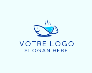 Blue - Marine Fish Trout logo design