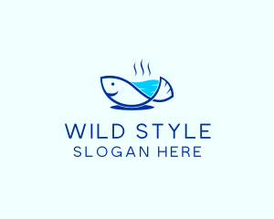 Marine Fish Trout logo design