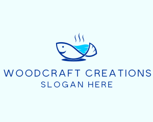 Marine Fish Trout logo design