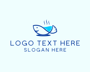 Aquatic Animal - Marine Fish Trout logo design