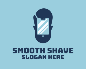 Man Grooming Smartphone logo design