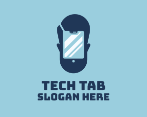 Tablet - Man Grooming Smartphone logo design