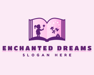 Fairytale - Children Puzzle Book logo design