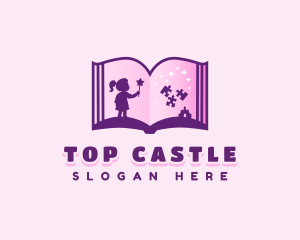 Children Puzzle Book logo design