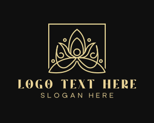 Stretching - Human Lotus Lifestyle logo design