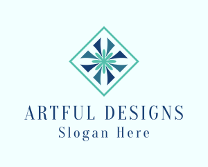 Flower Textile Interior Design  logo design