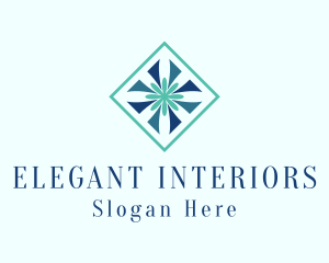 Flower Textile Interior Design  logo design