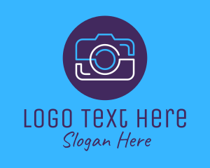 Dslr Camera - Camera Simple Monoline logo design