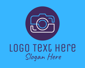 Camera Shop - Camera Simple Monoline logo design