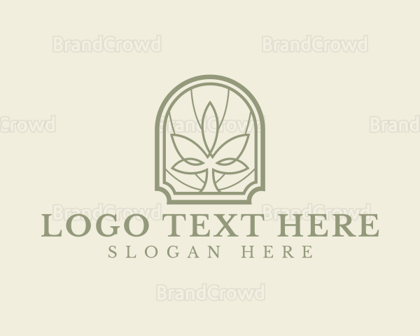 Geometric Marijuana Leaf Logo