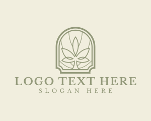 Edible Packaging - Geometric Marijuana Leaf logo design