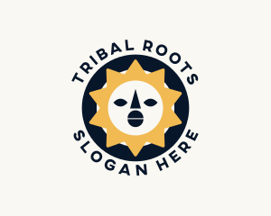 Tropical Tribal Sun logo design