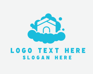 Remote Work - Blue Cloud Home logo design