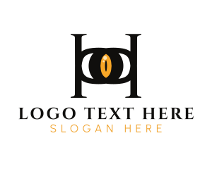 Initial - Vision Letter H logo design