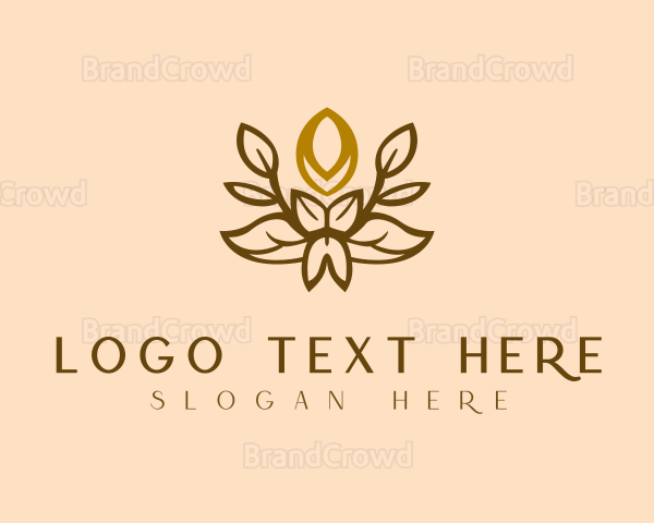 Candle Floral Decor Logo