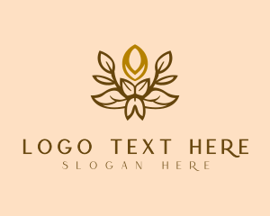 Minimal - Candle Floral Decor logo design