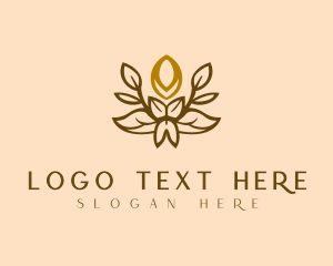 Spa - Candle Floral Decor logo design