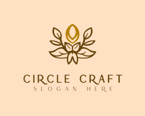 Candle Floral Decor logo design