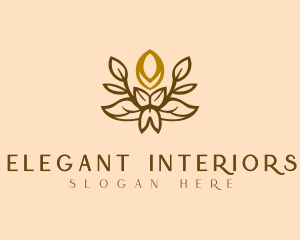 Candle Floral Decor logo design