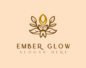 Ember - Candle Floral Decor logo design