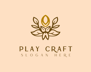 Candle Floral Decor logo design