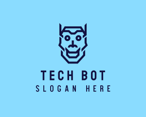 Tech Android Head logo design