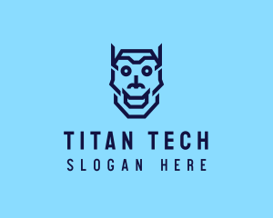 Tech Android Head logo design