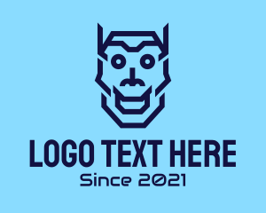 Android - Blue Android Head logo design