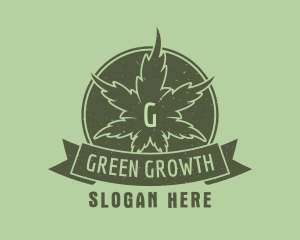 Organic Marijuana Weed logo design