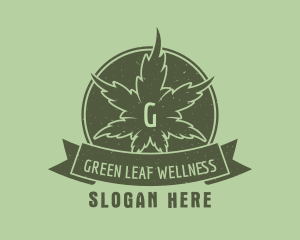 Organic Marijuana Weed logo design