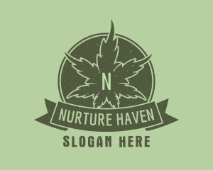 Organic Marijuana Weed logo design