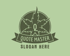 Organic Marijuana Weed logo design