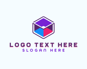Technology - AI Software Cube logo design