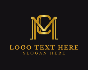 Letter Mc - Gold Luxury Company logo design