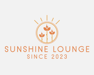 Sunshine Flower Candle  logo design