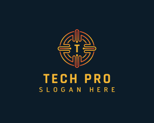 Processor - Tech Circuit Fintech logo design