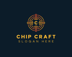 Chip - Tech Circuit Fintech logo design