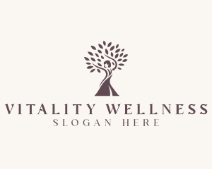 Wellness Woman Tree logo design