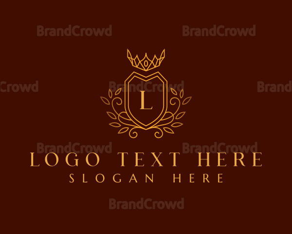 Elegant Shield Crown Logo