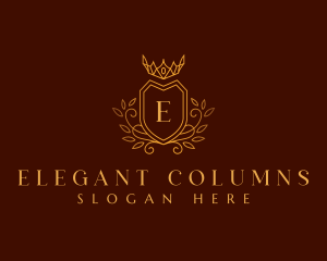 Elegant Shield Crown logo design